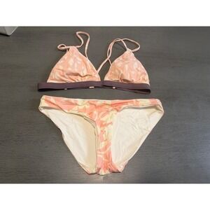 full cut NEW pink  L   SPACE two piece  swimsuit bikini  size large